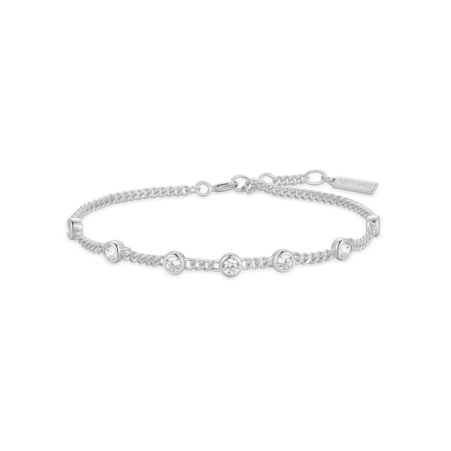  Melodic Poet - Bracelets with stone - Silver / Rhodium plated - Zirconia - 18,5cm